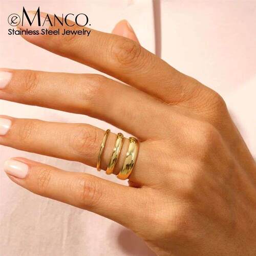 Classic Style Rings for Stacking Stainless Steel Rings For W