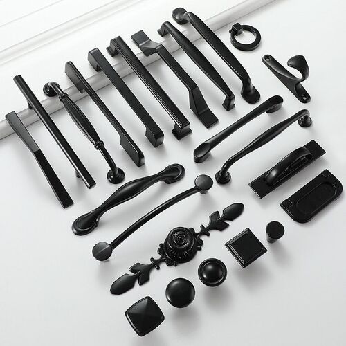 Black Handles Furniture Cabinet Knobs Muebles Handles Kitche