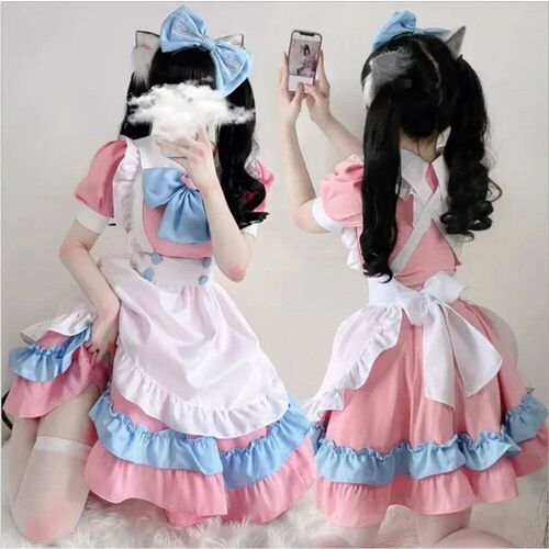 Halloween Cute Dress Maid Costume Cosplay S-XL Plus Size