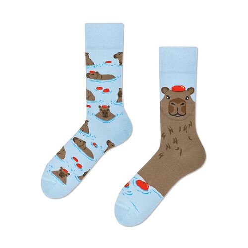 Trendy Jacquard Socks Asymmetrical Animal Duo