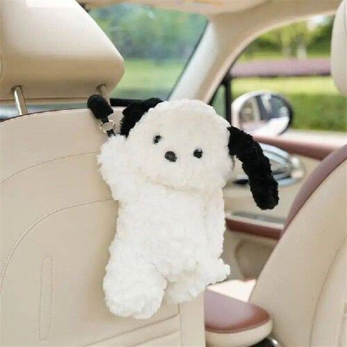 Car Tissue Holder Dog Cute Dog Napkin Holder For Car Cute