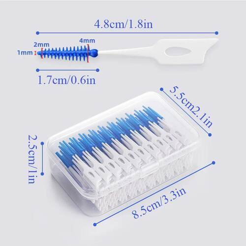 Interdental Silicone Brushes 200 Units Dental Toothpicks Bru