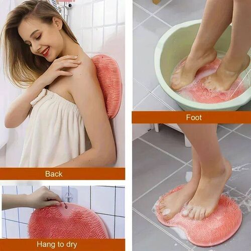 Foot Wash Mat Silicone Sponge Body Brush in The Shower Reusa