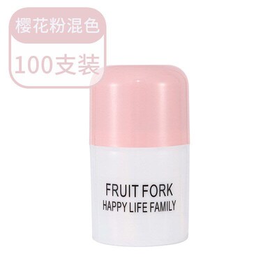 Creative Cake Dessert Fork Disposable Plastic 2Tine Fruit Pi