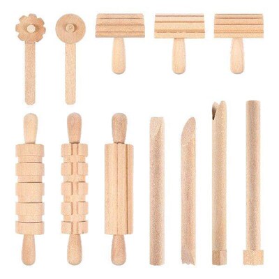 Clay Tools Mini Toys Wooden Molding Sculpture Kit Pottery