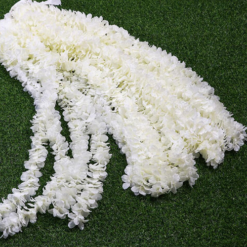 1M/2M With Artificial Orchid Flowers Rattan String Vine Gree