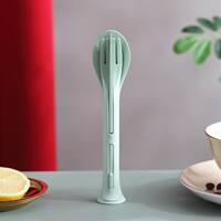 3pcs/set 3 in 1 Travel Portable Cutlery Set Japan Style Whea thumbnail 3