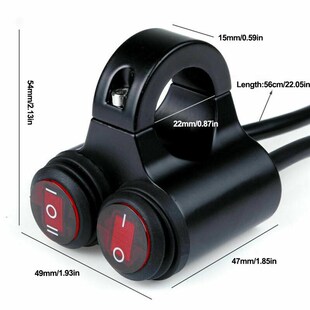 22mm Motorcycle Handlebar Dual Button Switch ON/OFF Button
