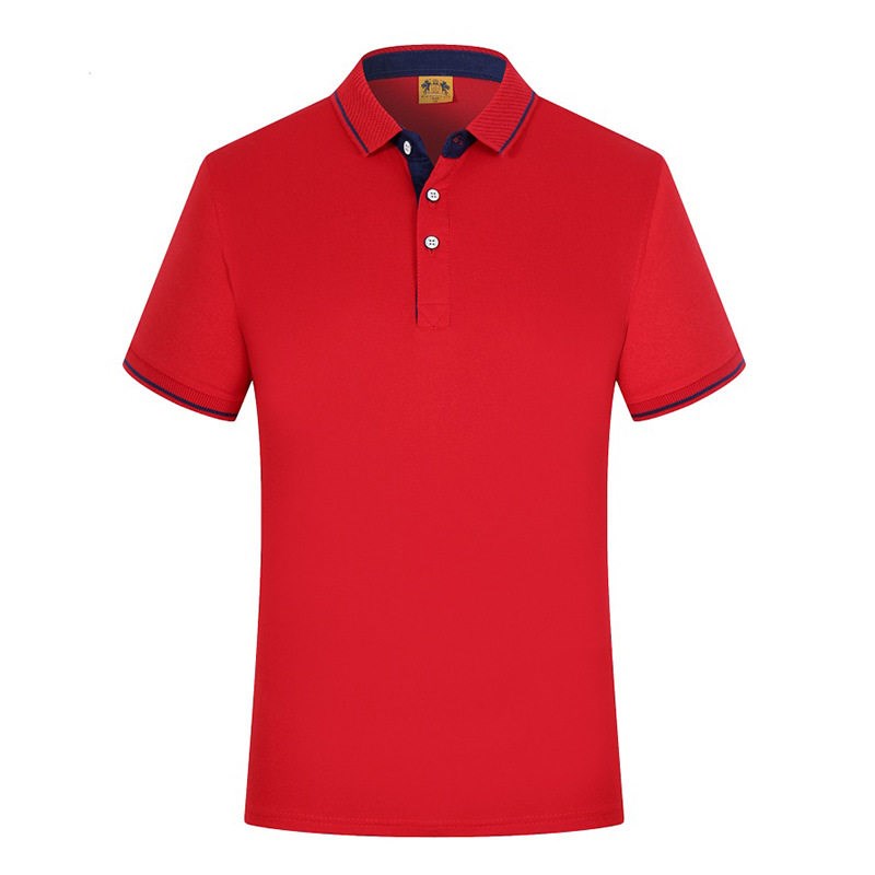 High-grade short-sleeved polo shirt for printing lapel work - 实物图