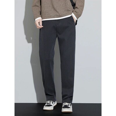 4 Colors New Straight Mens Pants Baggy Casual Lyocell Comfo