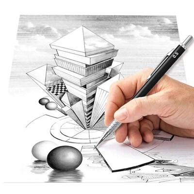 Metal Low Gravity Automatic Pencil 0.3/0.5/0.7/0.9/2.0mm Dra
