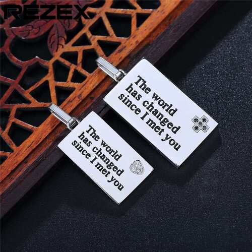 P07-NK10 New Fashion Simple Titanium Steel Couple Pendant Me