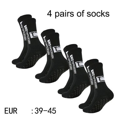 4 pairs of new TC mid tube glued football socks for sports t