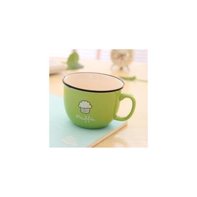 milk tea glass ceramic coffee mug cup cute cartoon spoon 杯