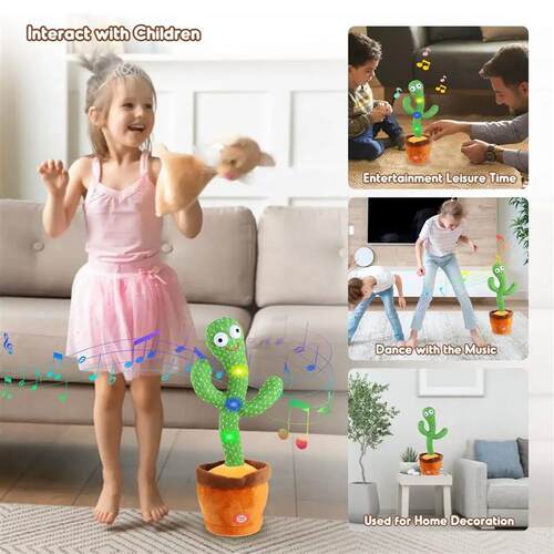 Kids Dancing Talking Cactus Toys Singing Mimicking Recording