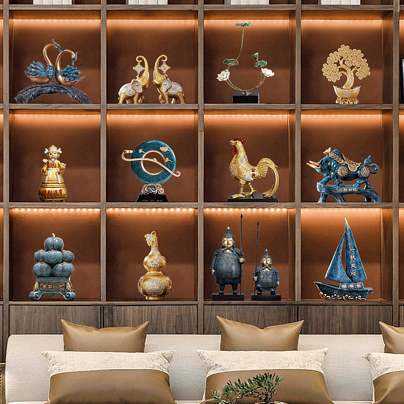 中式家居办公室桌面摆件书房博古架酒柜装饰品电视柜玄关摆设招财,家居饰品,装饰摆件,淘宝优惠券,粉丝福利购,淘宝优惠卷