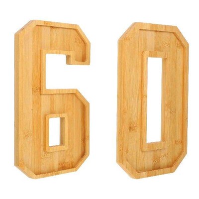 2pcs Wood Tray Food Platter Kitchen Food Plate Serving Dish