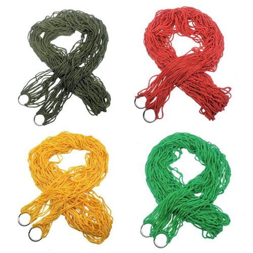 Single Person Mesh Nylon Hammock Portable For Camping Beach