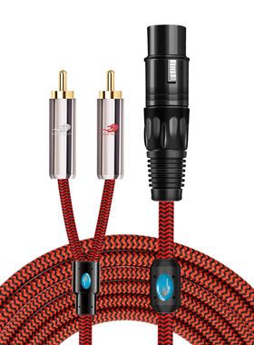 卡农母转莲花2RC红白左右声道音频线 卡侬母1分2线 卡龙一分二
