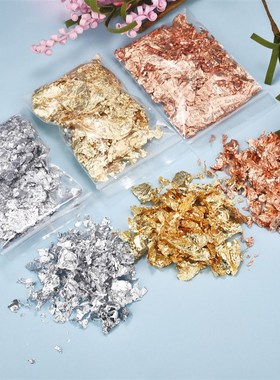 Imitation Gold Silver Copper Foil Sequ Glitter Foil Paper Na