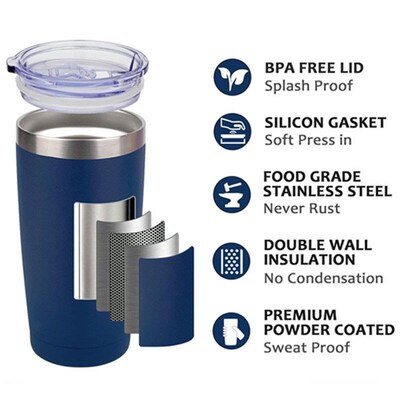 Travel Coffee Tumbler Travel Coffee Mug Cup Water Tea Ice