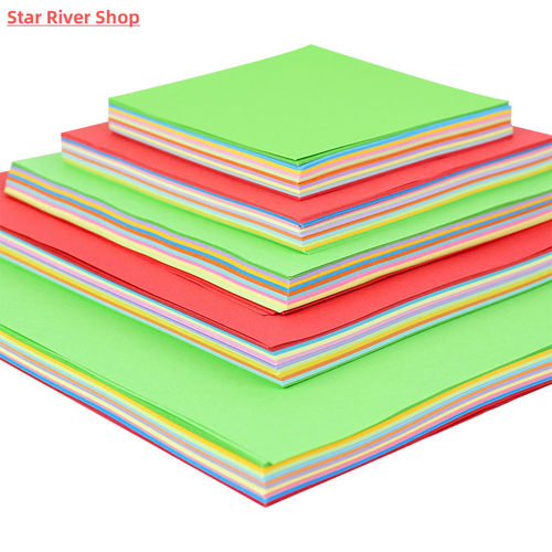 100pcs Origami Square Paper Double Sided Folding Lucky Wish