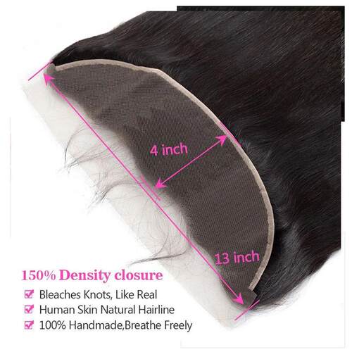 13x4 Straight Lace Frontal Only Body Wave Human Hair Brazili