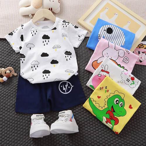 Summer Infant Newborn Baby Boy Clothes Children Clothing Set