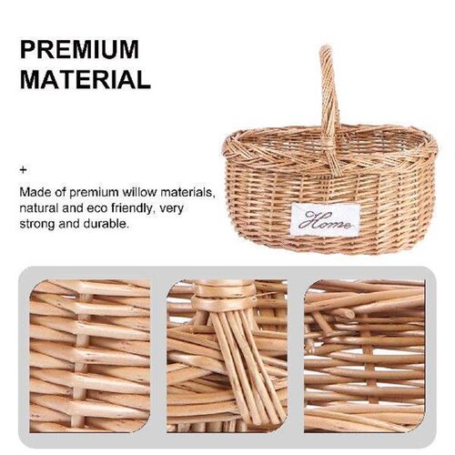 Picnic Basket Portable Storage Vegetable Holder Decorate