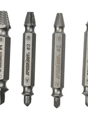 4Pcs Damaged Screw Extractor Set Easily Remove Stripped or D