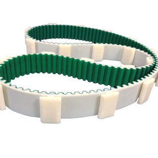 开口接驳环形PU聚氨酯镀锌钢丝线同步带 白色黑色 HTD1M STD1M
