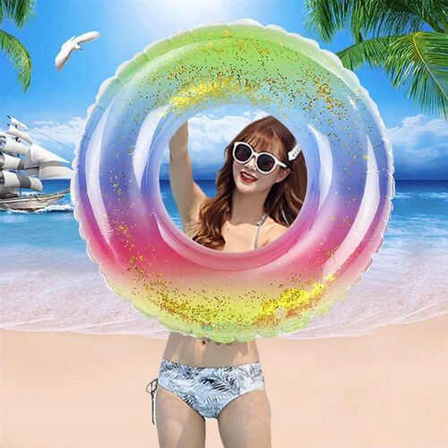Swimming Rings Glitter Pool Foats  Adult Children Inflatable