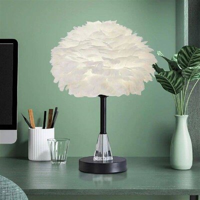 Nordic Feather Lamp Shade Boho Chandelier Lampshade for