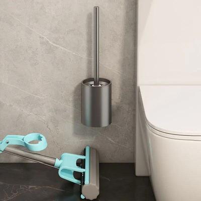 Bathroom Toilet Brush Holder Cleaning Tools Space Aluminum W