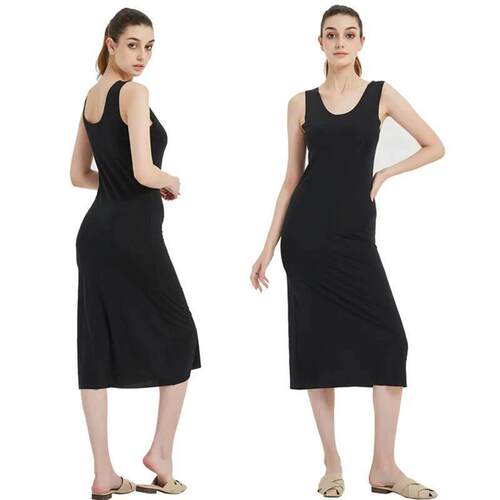 Plus Size Full Slips Dresses For Women Thin Seamless Ice Sil