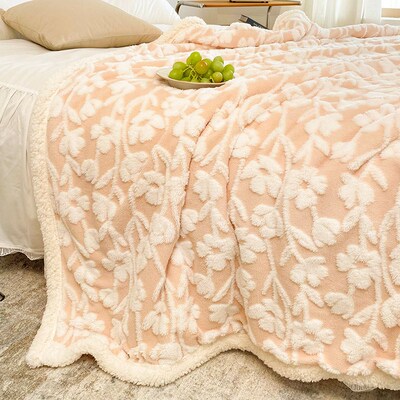 Fleece Blanket Coral Bed Blankets Fuzzy Soft Flannel Sheets