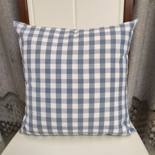 sofa pillow pillow backrest cotton cushion cover plaid pillo