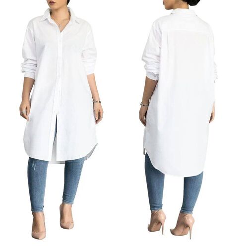 womens ops and blouses Long Office Lady plus size shirt Fash