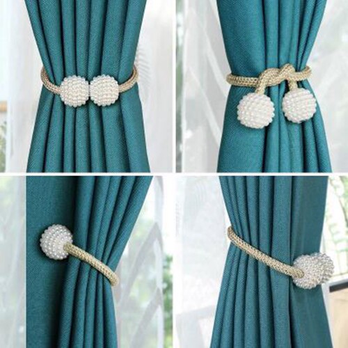 2 Pcs Magnets Curtains Clamps Curtain Holder Pompom Tieback