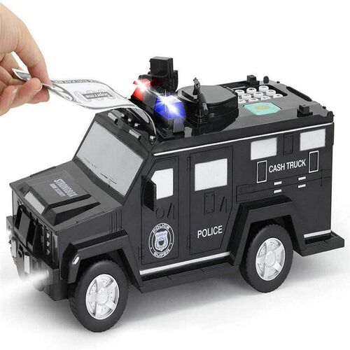 Paper Money Box Kids Big Safe Saving Coin Large Music Toy Fi