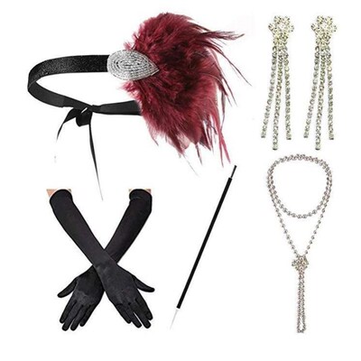 1920s Great Gatsby Party Costume Accessories Set Headband
