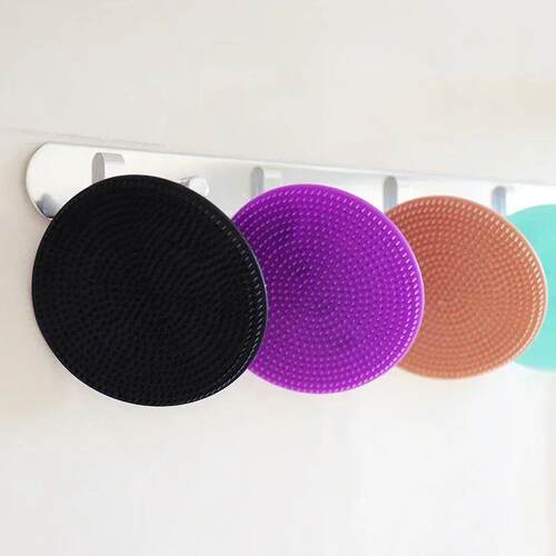 Silicone Body Scrubber Natural Bristles Skin Exfoliator Scru