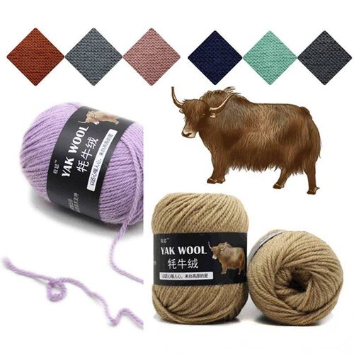 1pc 100g Wool Yak Yarn Crochet Yarn for Knitting Needle 4.5m