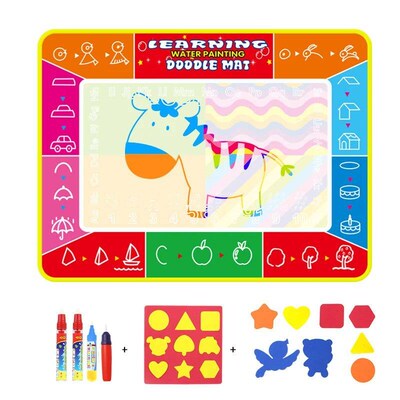 120*90cm Magic Water Drawing Board & 4 Drawing Pens & 1 Stam