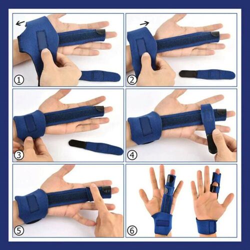 Finger Splint Support Brace Pain Relief Trigger Fixing Strai