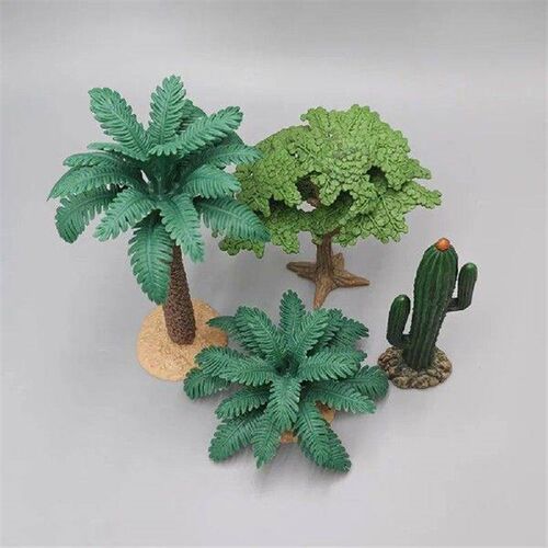 4 Pcs Mini Artificial Plants Simulated Ficus Cactus Decor