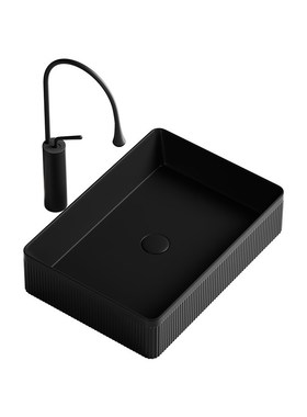 艺术台上盆家用陶瓷洗手脸池卫生间阳台方形圆形椭圆形黑色墨绿色