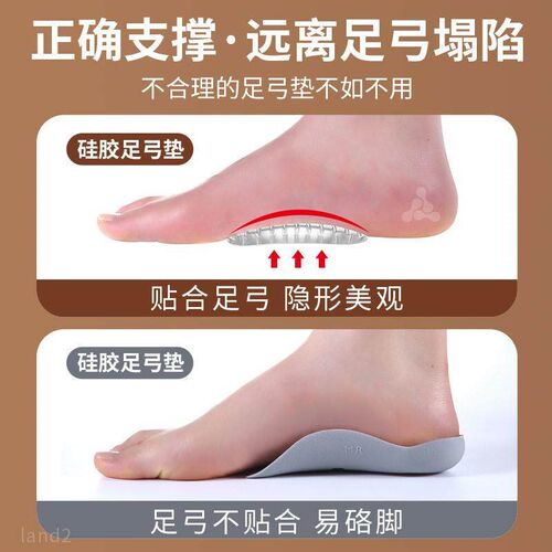 Croc-style arch support insoles for women, silicone correcti