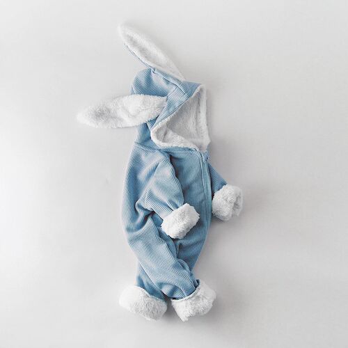 Winter Baby Rompers Newborn Boys Girls Clothes Rabbit Ear Ho