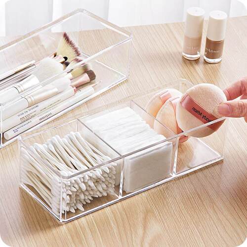 acrylic cosmetic box transparent clear make up organizer